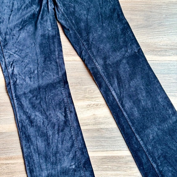 White House Black Market BLANC Velvet Black Bootcut Low Rise Pants Size 4R - Picture 9 of 14